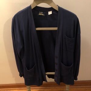 Simple addition women's Navy Button-Front Cardigan Sweater